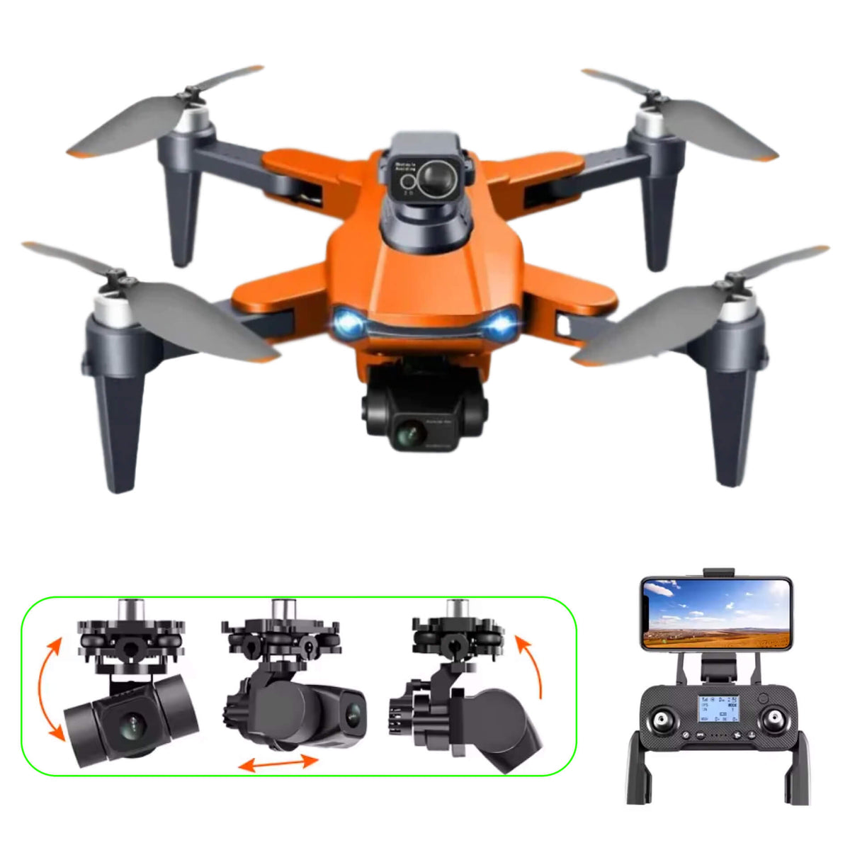 Drone with Camera – Professional Camera Drone with 8K Dual Camera, GPS and Brushless Motors | Sansoti