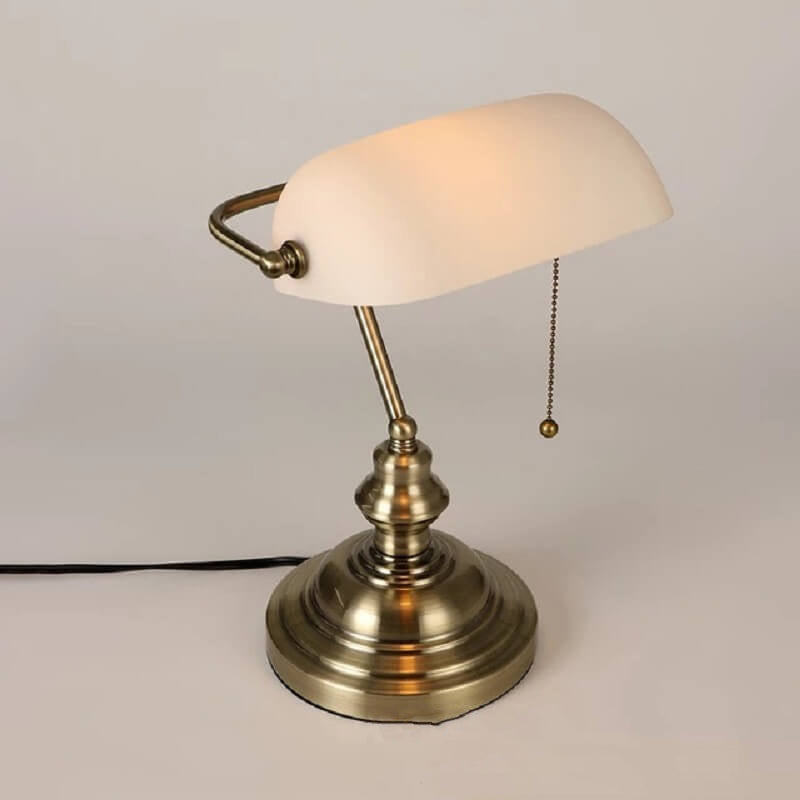 Glas-Tischlampe mit Metallfuß, Industriedesign, farbiges Glas, E26-Fassung, 36 cm hoch, stimmungsvolles Licht | Sansoti