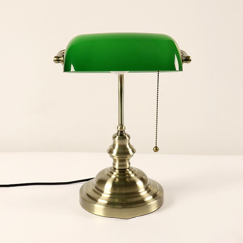 Glas-Tischlampe mit Metallfuß, Industriedesign, farbiges Glas, E26-Fassung, 36 cm hoch, stimmungsvolles Licht | Sansoti