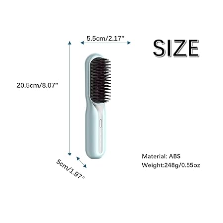 Wireless Heat Styler Brush Rechargeable with Ceramic Plates Straightening Curling Compact Travel Size for All Hair Types Home and On the Go | Sansoti
