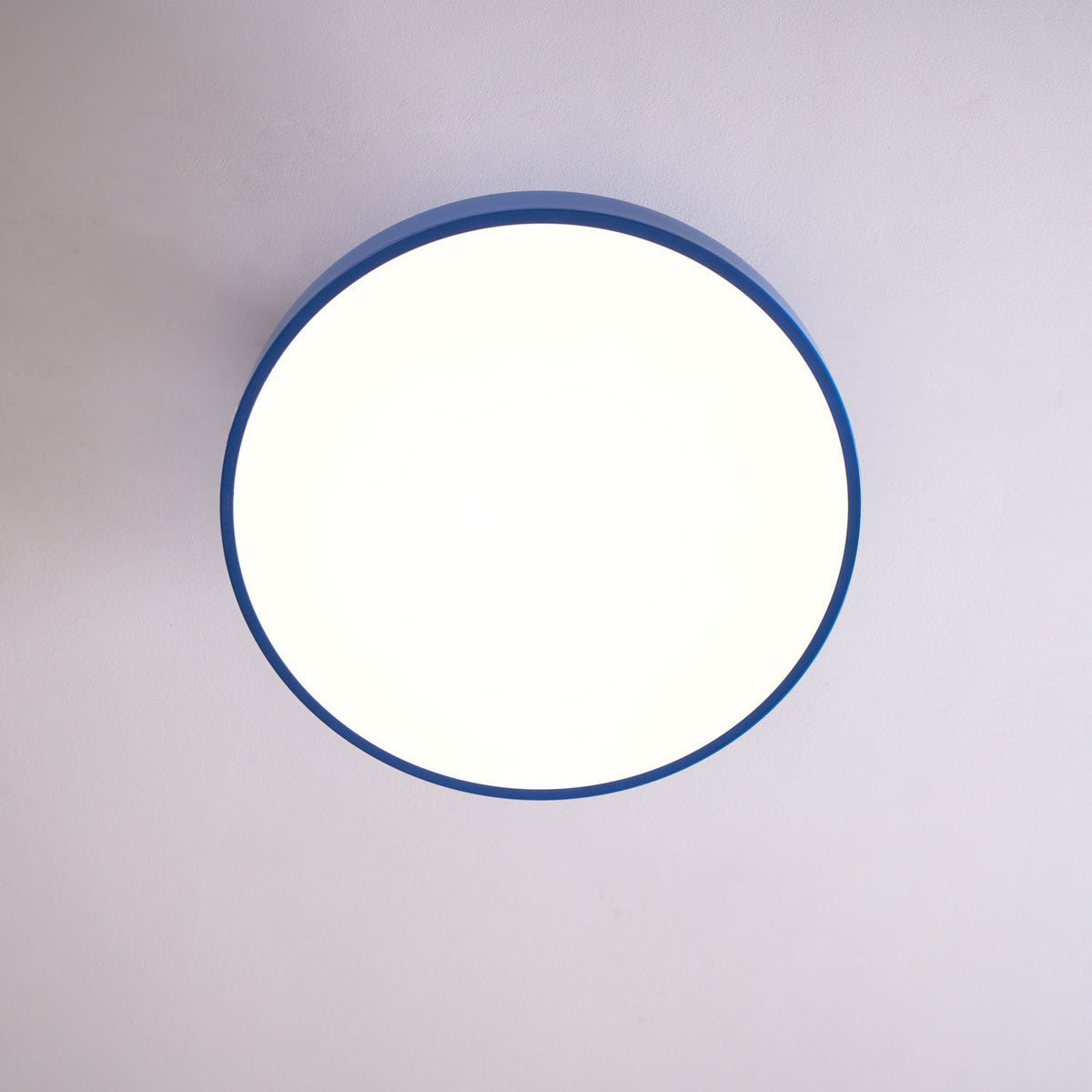 Isla Ceiling Light — Round Flush-Mount LED Ceiling Fixture with Black Metal Frame and White Diffuser | Ideal for Dining Rooms, Offices and Modern Interiors | Available in Six Colors | Sansoti