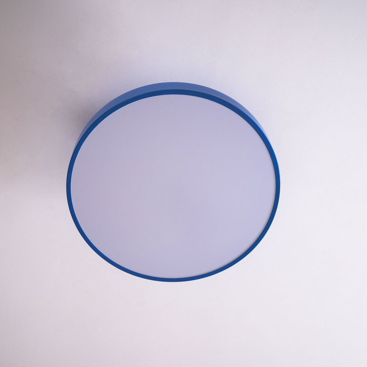 Isla Ceiling Light — Round Flush-Mount LED Ceiling Fixture with Black Metal Frame and White Diffuser | Ideal for Dining Rooms, Offices and Modern Interiors | Available in Six Colors | Sansoti