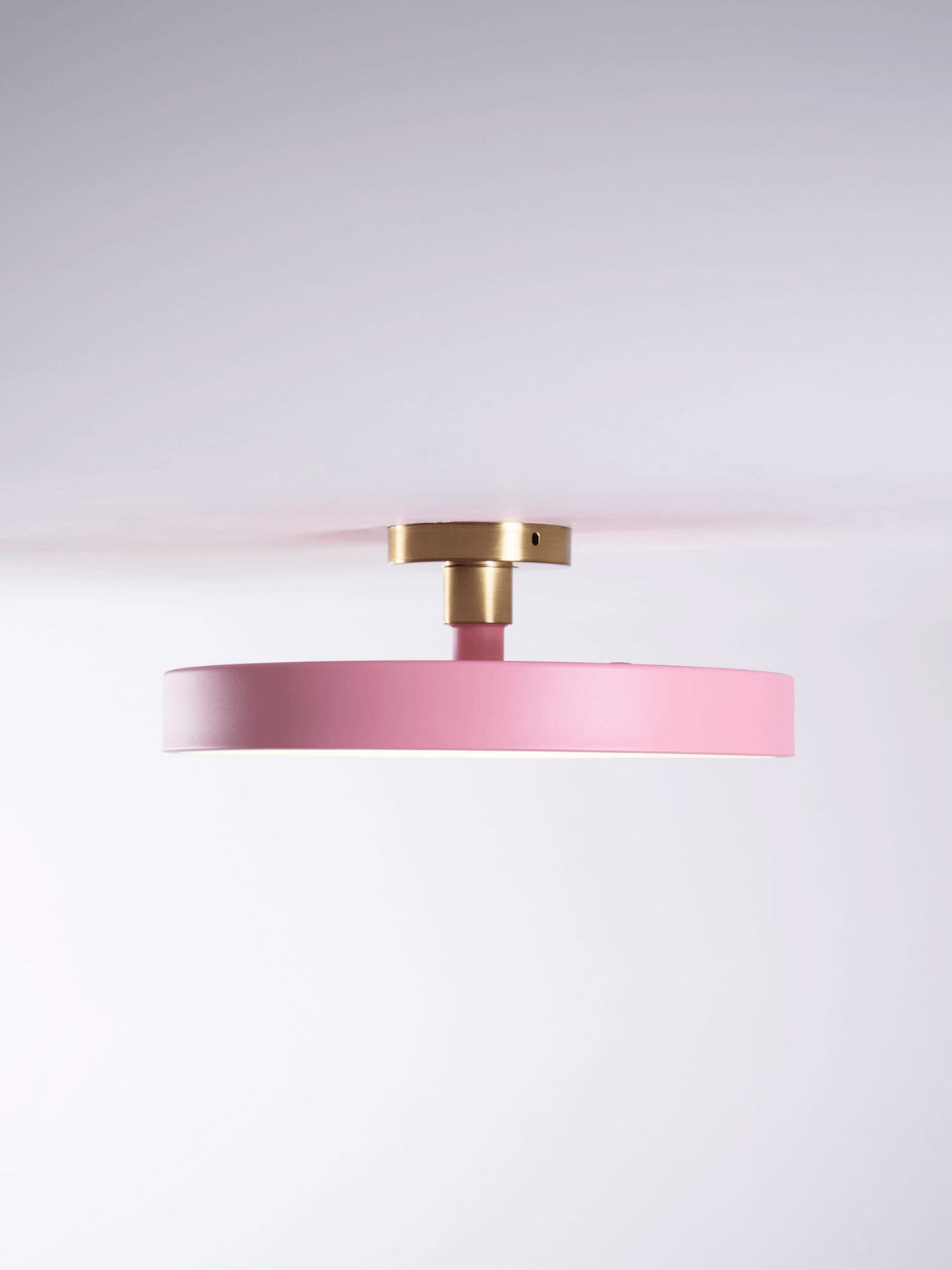 Isla Ceiling Light — Round Flush-Mount LED Ceiling Fixture with Black Metal Frame and White Diffuser | Ideal for Dining Rooms, Offices and Modern Interiors | Available in Six Colors | Sansoti