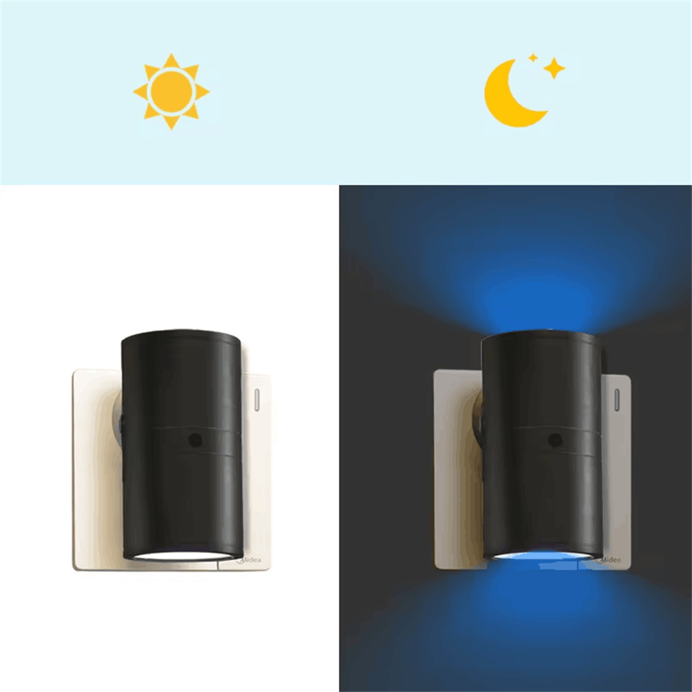 Minimalist LED wall lamp with light sensor and automatic day-night function for modern interiors | Sansoti