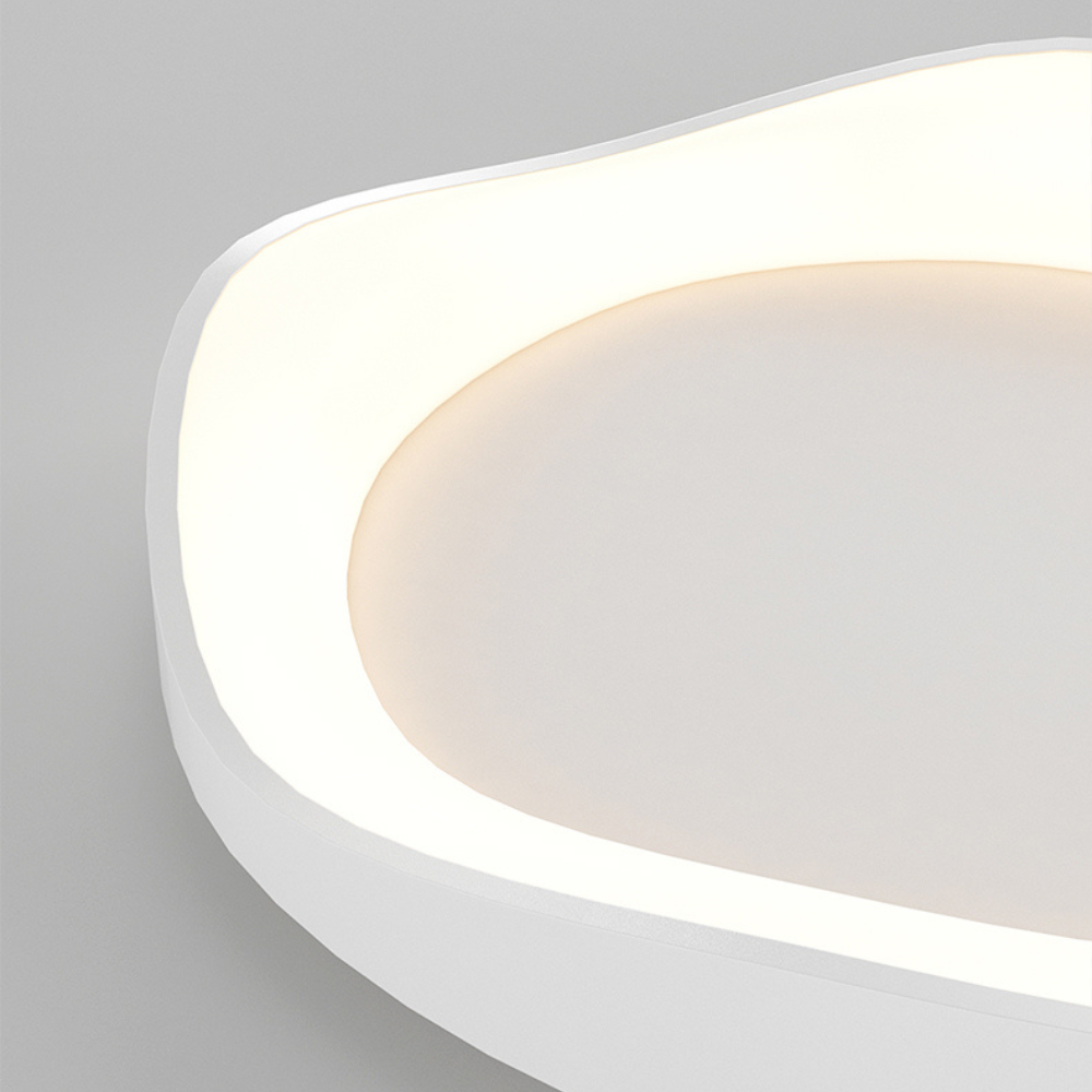 Japandi LED Ceiling Lamp Dimmable Remote Control Round 40cm 50cm Iron Acrylic | Sansoti