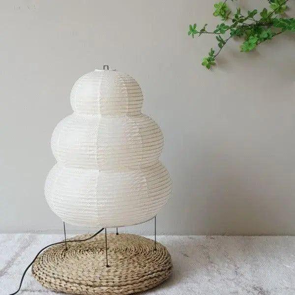 Stehlampe Wabi Sabi Reispapier, 60 cm, Japandi-Design | Sansoti