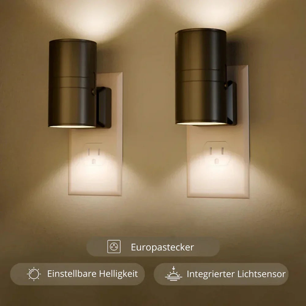 Bauhaus Dimmable Bedside Lamp with Day-Night Sensor Wall Light Warm LED Light Bedroom Hallway Bathroom Energy-Efficient | Sansoti