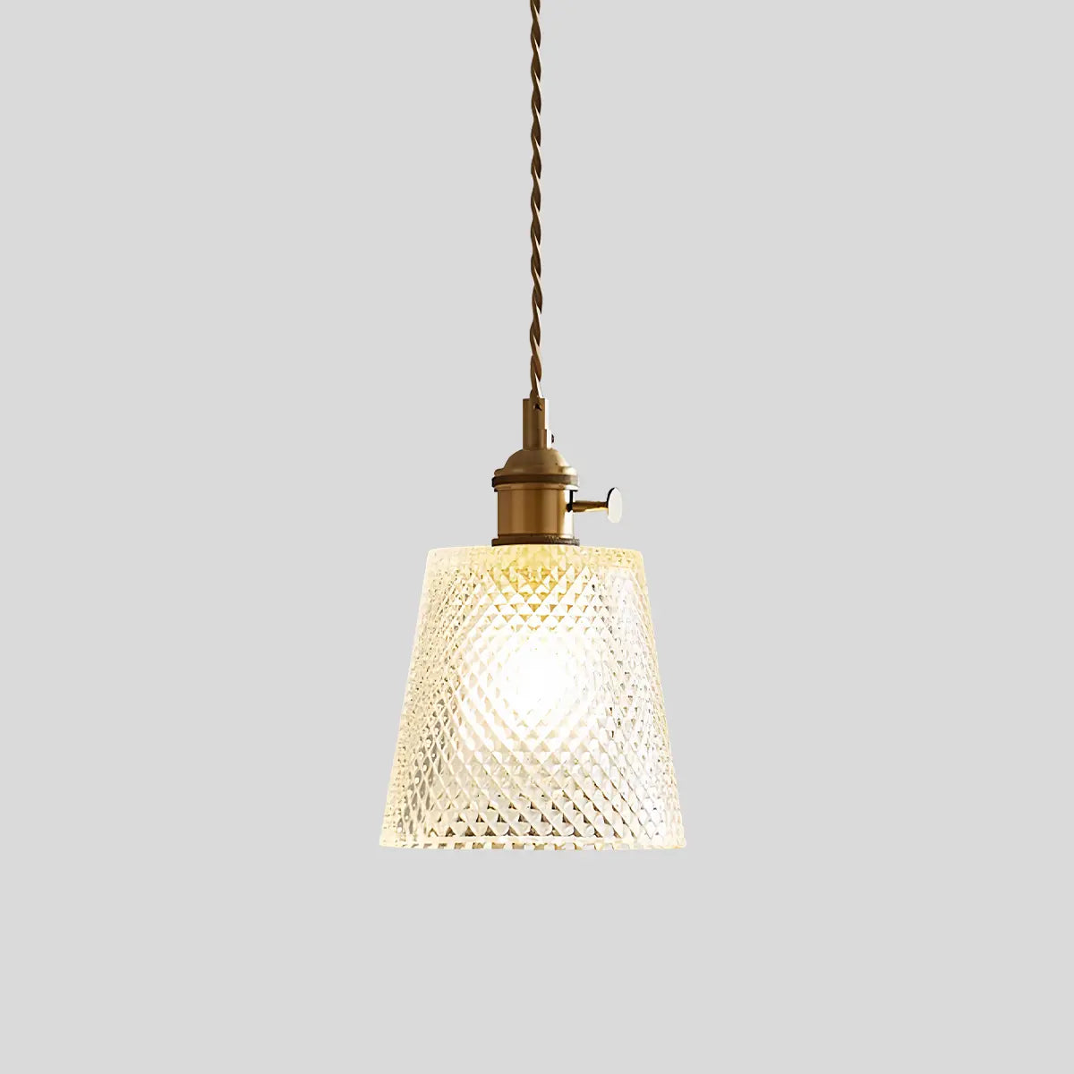 Hanglamp Glas Brons Verstelbare Kabel Woonkamer Eettafel Transparante Glazen Hanglamp Sfeerverlichting Vintage | Sansoti