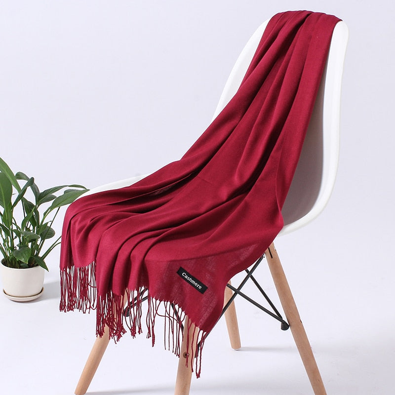 Wintersjaal Dames Zachte Polyester Warmte Elegant Halssjaal Schoudersjaal Drapeerbaar Oversized Winteraccessoire | Sansoti