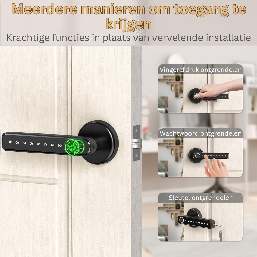 Smart Door Lock with Fingerprint Scanner – Automated Access Security for Modern Living | Sansoti