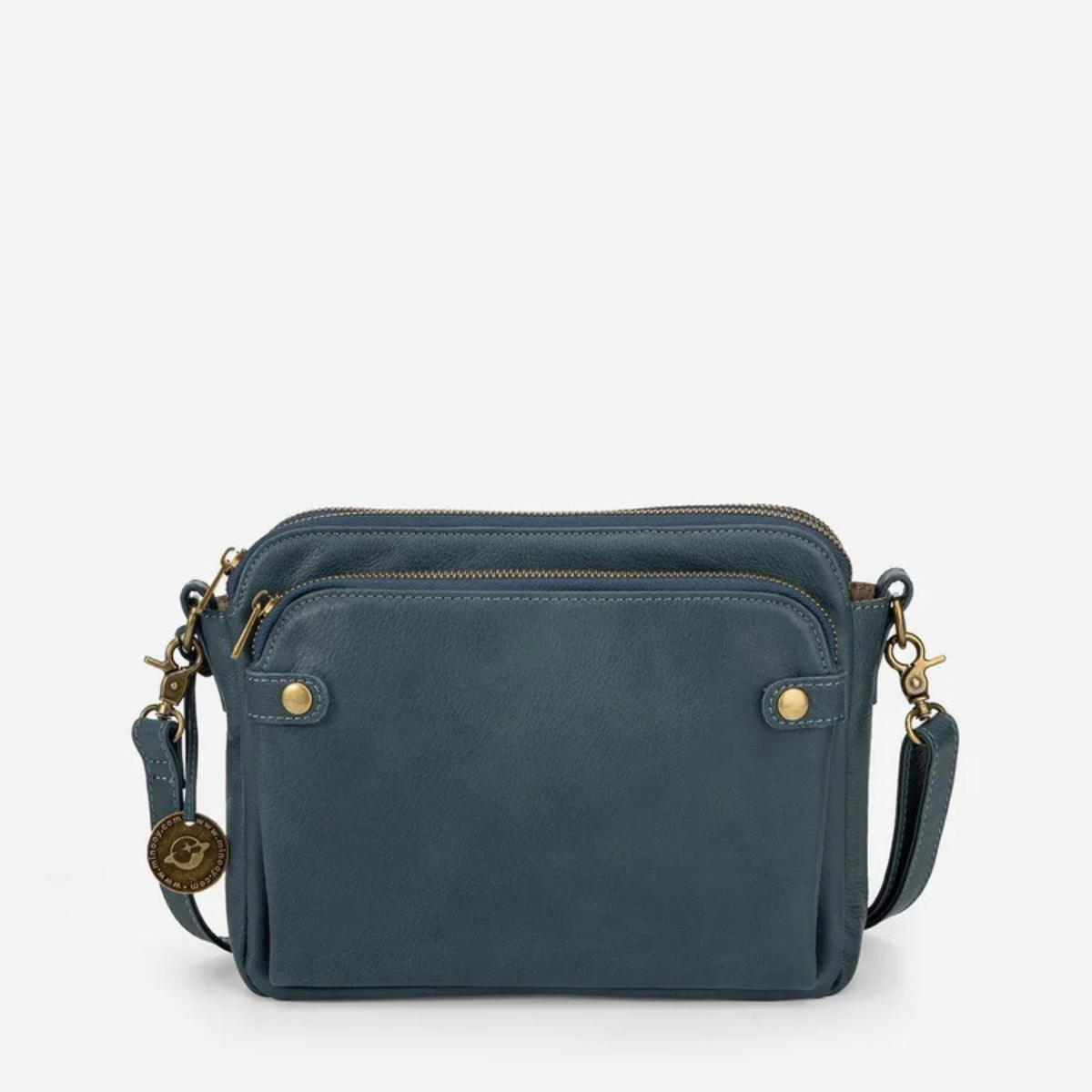 Lederne Umhängetasche mit integriertem Portemonnaie, 9 Kartenfächer, kompakt, für den täglichen Gebrauch, Crossbody-Tasche für Damen | Sansoti