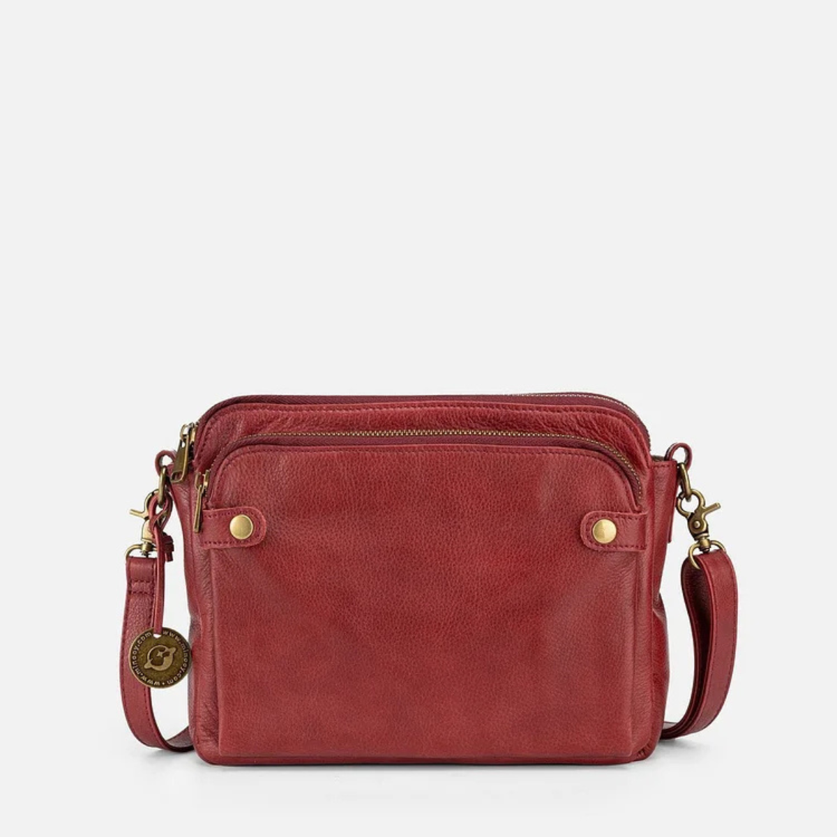 Lederne Umhängetasche mit integriertem Portemonnaie, 9 Kartenfächer, kompakt, für den täglichen Gebrauch, Crossbody-Tasche für Damen | Sansoti
