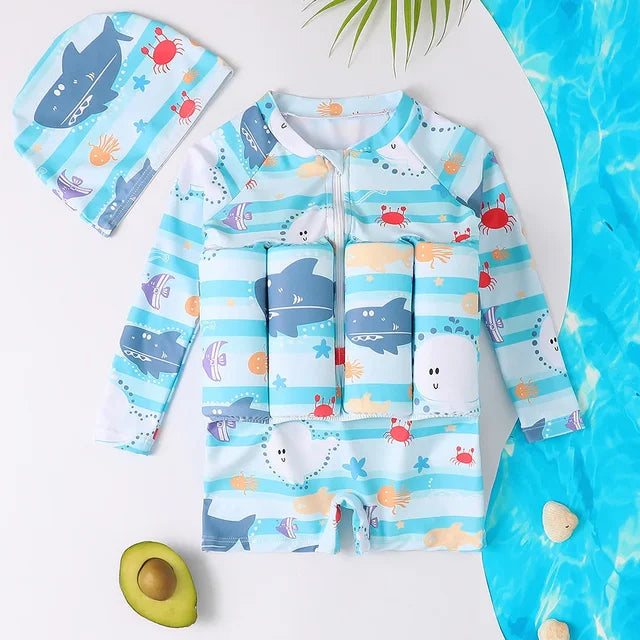 Floatable Life Jacket for Children Adjustable Safety Vest Toddlers Water Fun Swimming Aid Swim Support | Sansoti