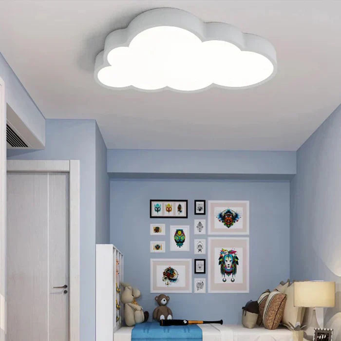 Deckenlampe Wolke Kinderzimmer LED 3000K Acryl 40cm Warmweiß Babyzimmer Deckenleuchte Wolkenform Stimmungslicht Kinderlampe | Sansoti