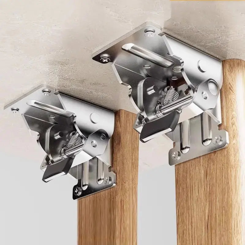 Folding Table Fittings Steel – Self-Locking up to 225 kg – 90° Mounting – 2 Pieces | Sansoti