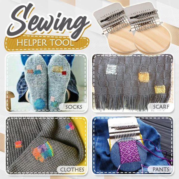 Hand Weaving Frame for Clothing Repair Darning Textile Repair Mini Weaving Tool Creative Handicrafts Sustainable Upcycling No Sewing Machine Needed | Sansoti