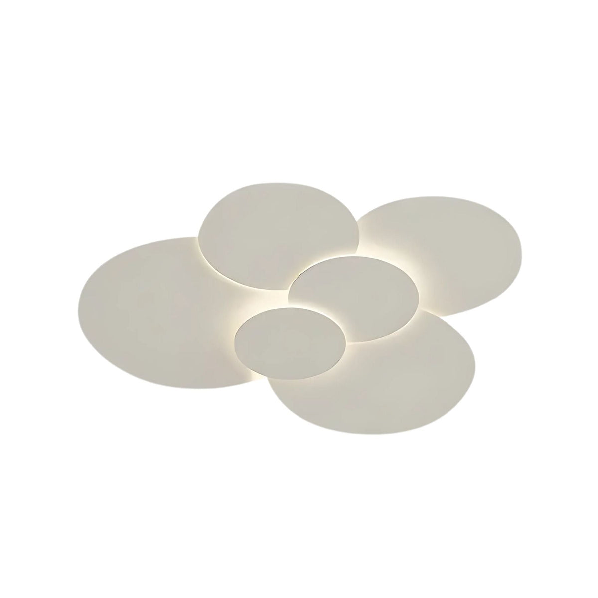 LED Ceiling Lamp Adjustable Discs White Dimmable Living Room Bathroom Modern Designer Lamp Ceiling Lighting with Remote Control | Sansoti
