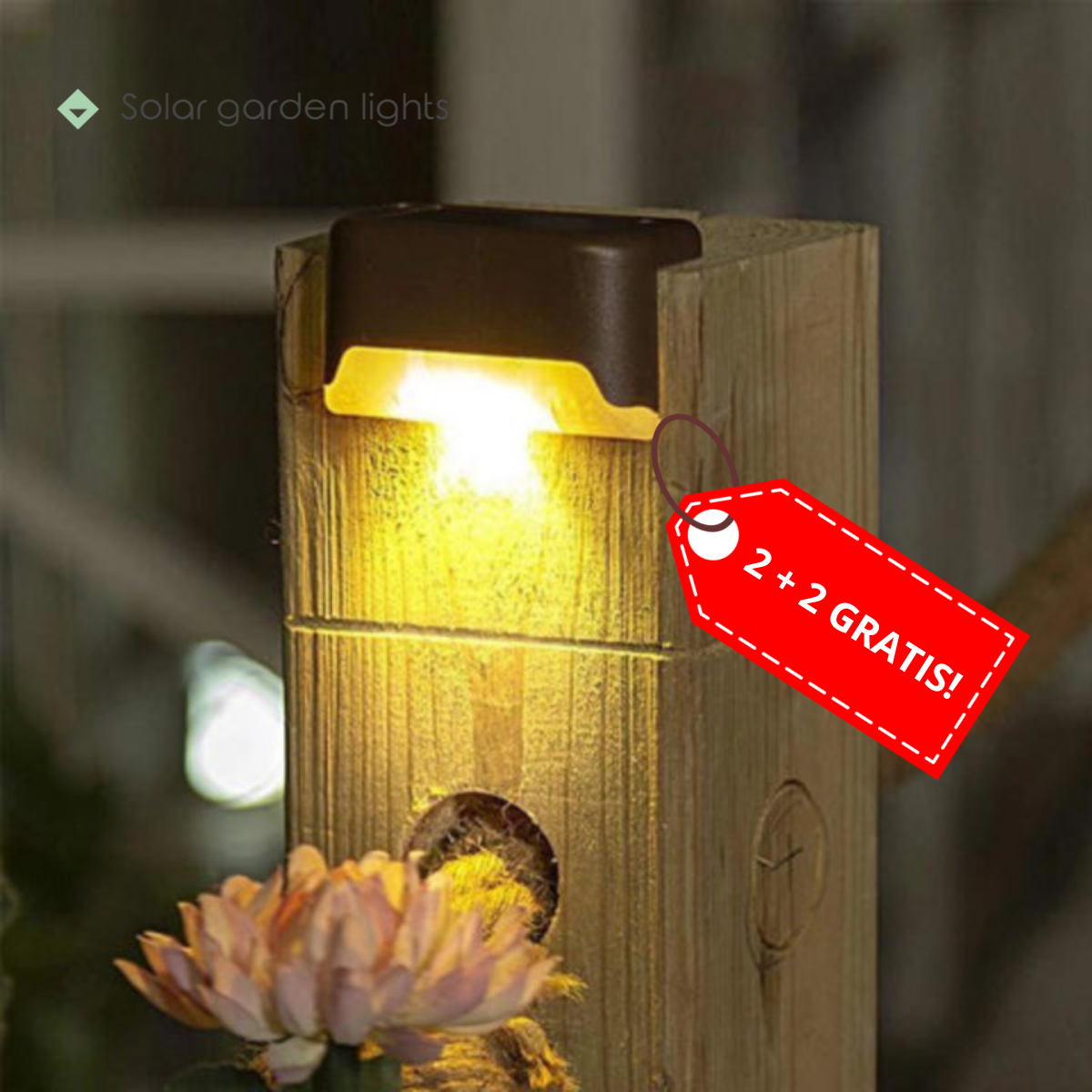 Solarny kinkiet ogrodowy LED – Wodoodporna lampa zewnętrzna i oświetlenie tarasu bez przewodów | Sansoti
