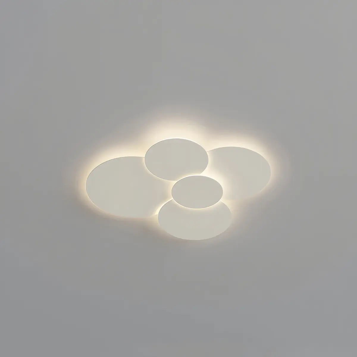 LED Ceiling Lamp Adjustable Discs White Dimmable Living Room Bathroom Modern Designer Lamp Ceiling Lighting with Remote Control | Sansoti
