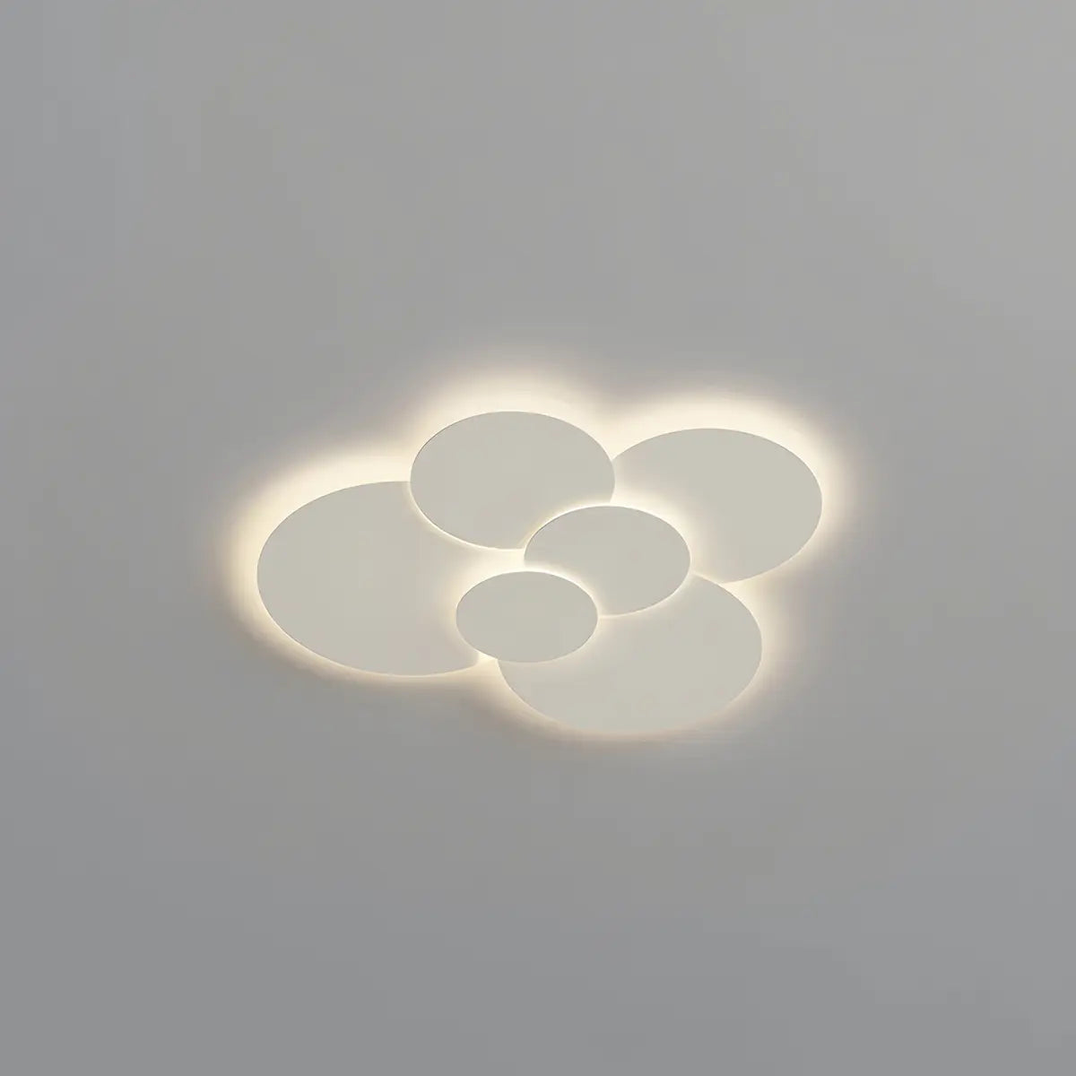 LED Ceiling Lamp Adjustable Discs White Dimmable Living Room Bathroom Modern Designer Lamp Ceiling Lighting with Remote Control | Sansoti