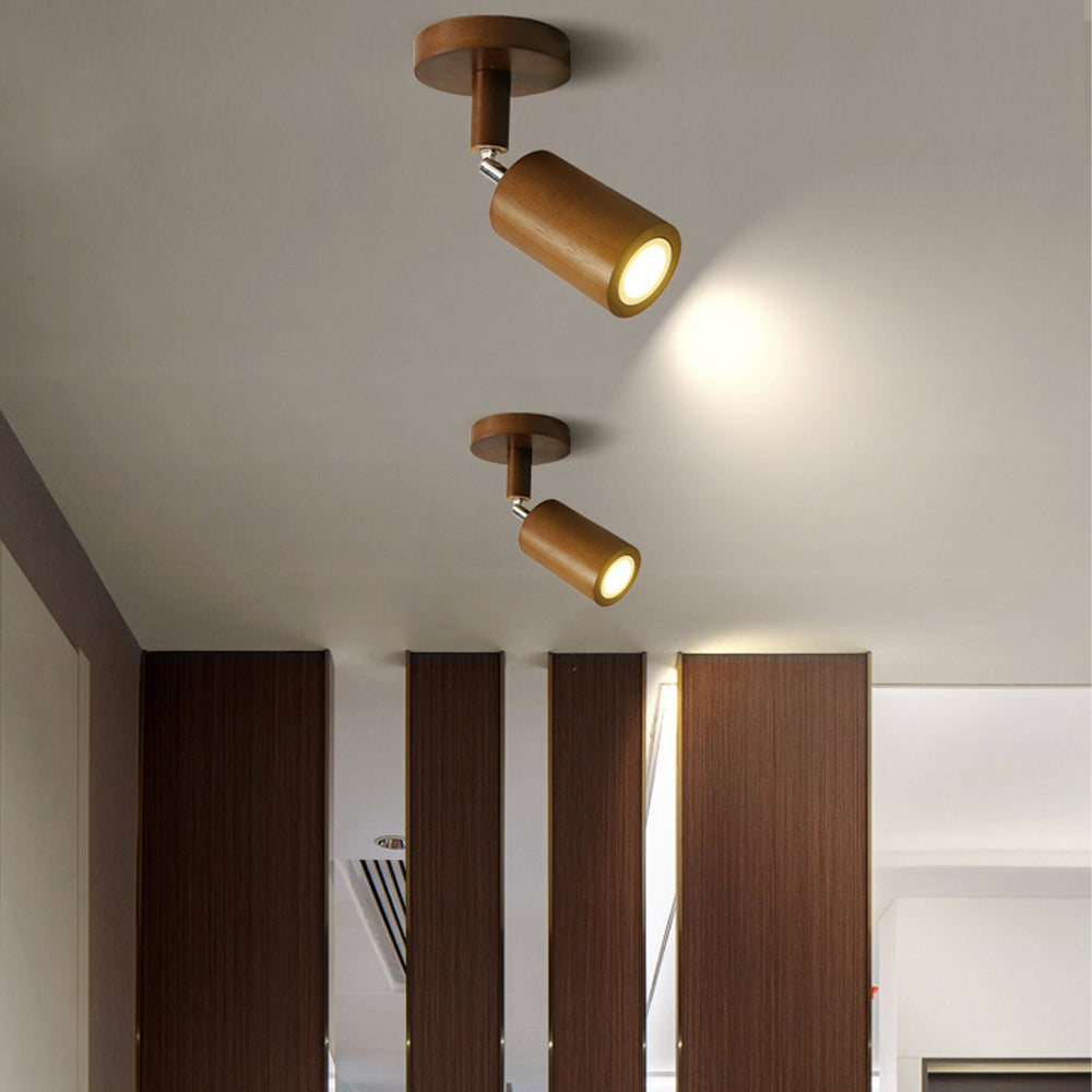 Holz-Schienenbeleuchtung LED Deckenleuchte Wandleuchte Natürlich Modern Wohnzimmer Esszimmer | Sansoti