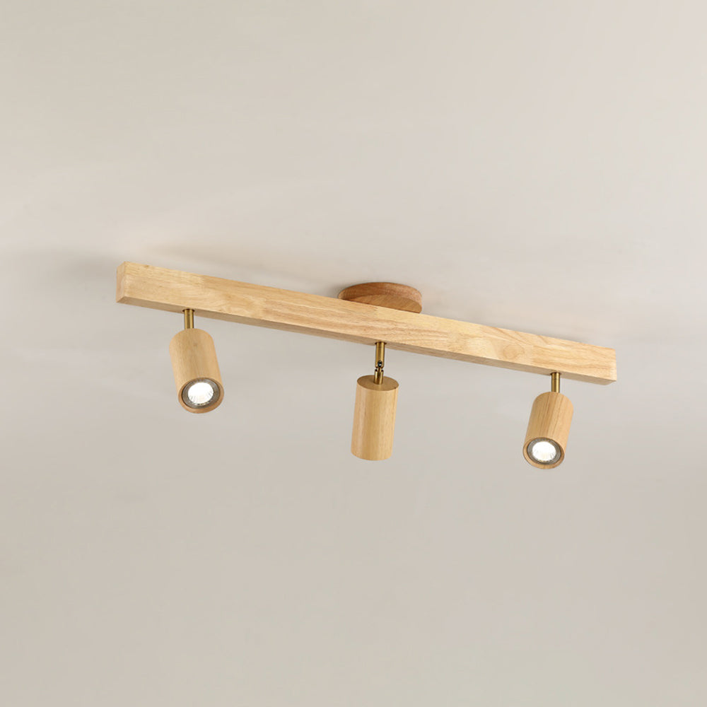 Éclairage Rail en Bois LED Plafonnier Applique Naturel Moderne Salon Salle à Manger | Sansoti