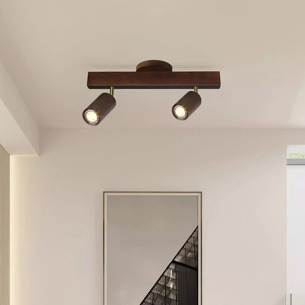 Éclairage Rail en Bois LED Plafonnier Applique Naturel Moderne Salon Salle à Manger | Sansoti