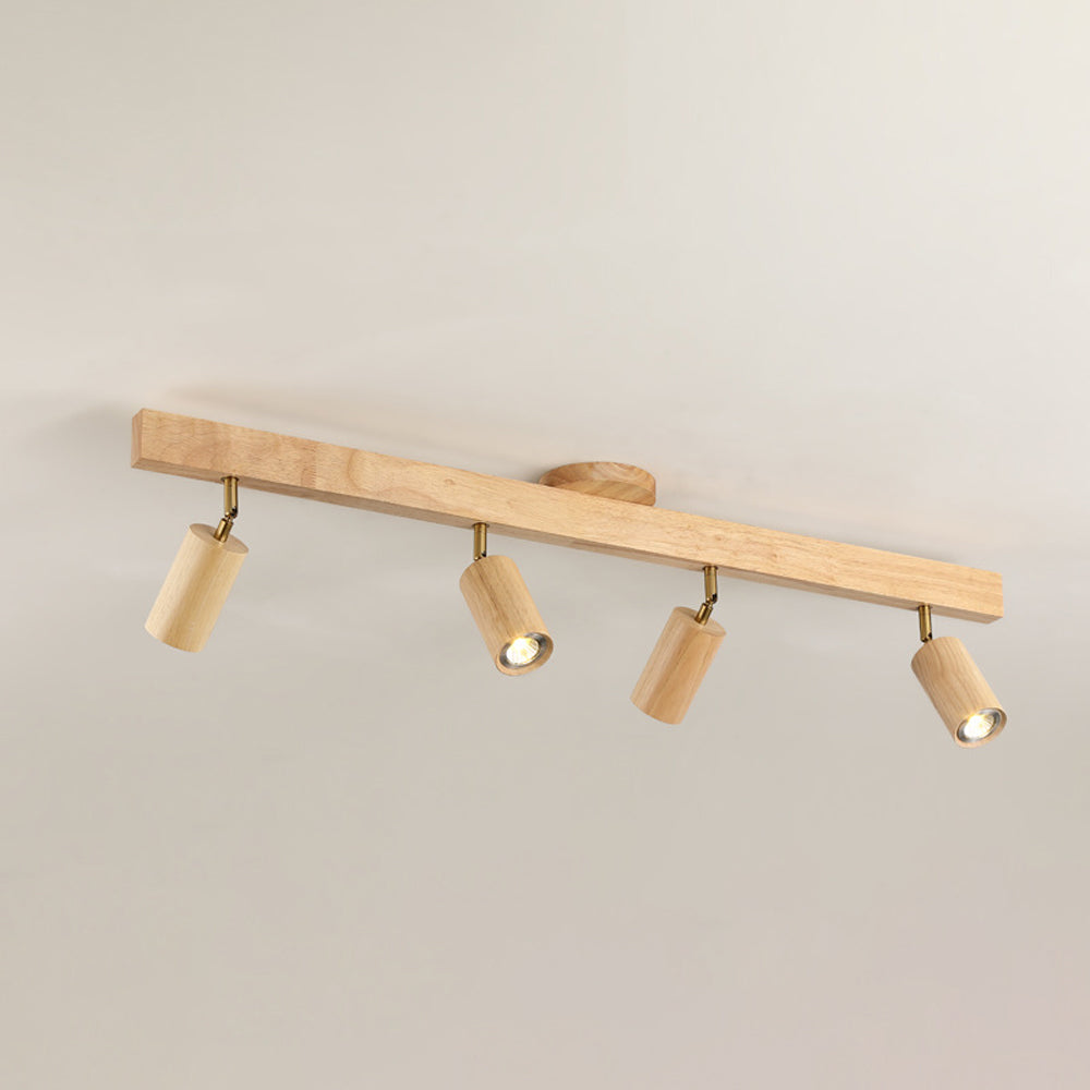 Éclairage Rail en Bois LED Plafonnier Applique Naturel Moderne Salon Salle à Manger | Sansoti