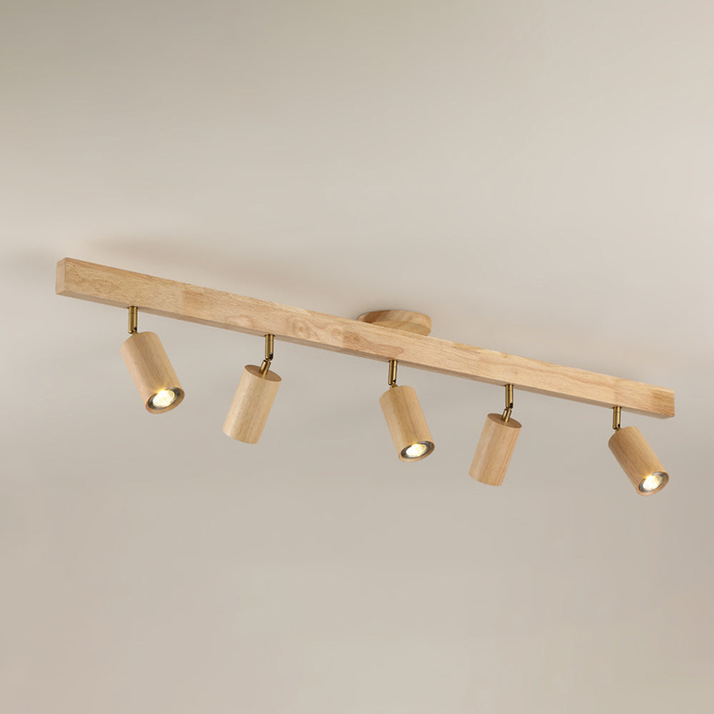 Éclairage Rail en Bois LED Plafonnier Applique Naturel Moderne Salon Salle à Manger | Sansoti