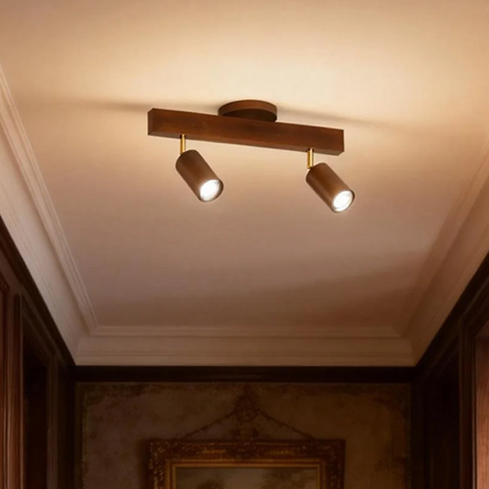 Éclairage Rail en Bois LED Plafonnier Applique Naturel Moderne Salon Salle à Manger | Sansoti