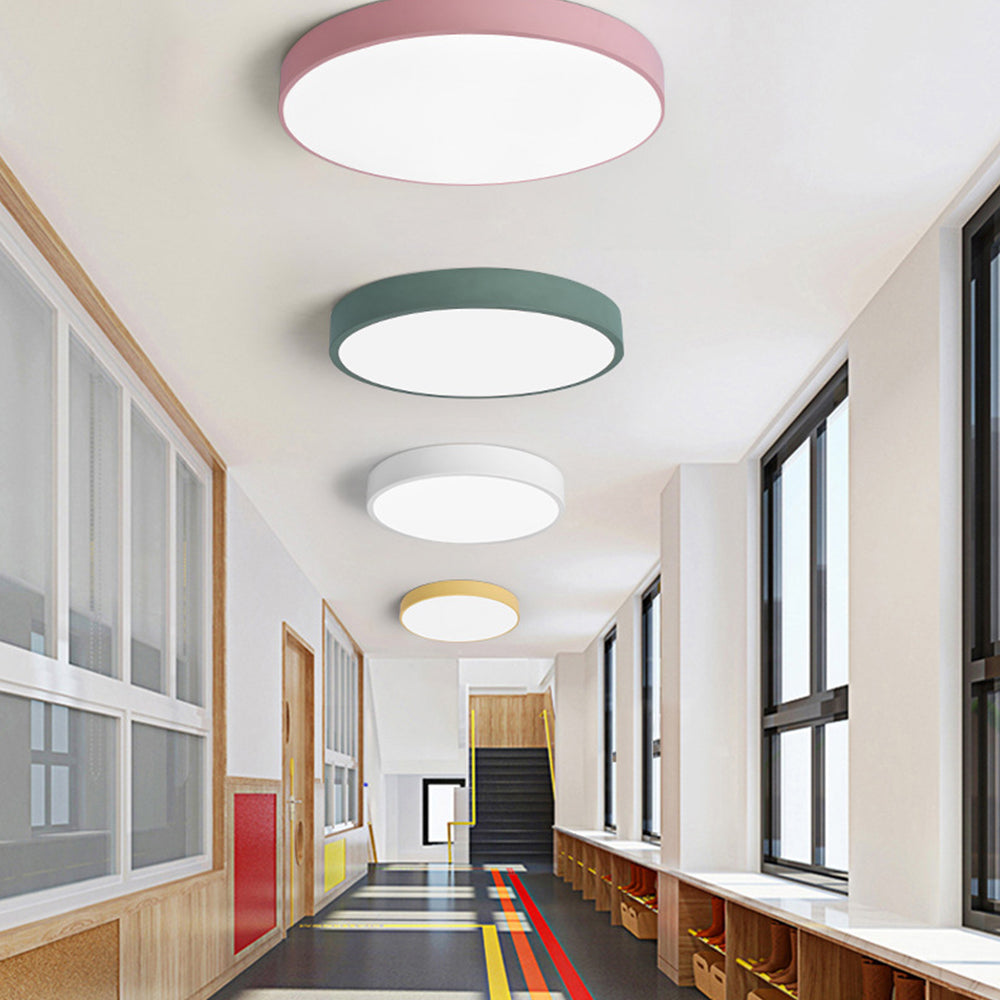 Round LED Ceiling Lamp Ultra-Flat Nordic Modern Dimmable Acrylic Living Room Bedroom | Sansoti