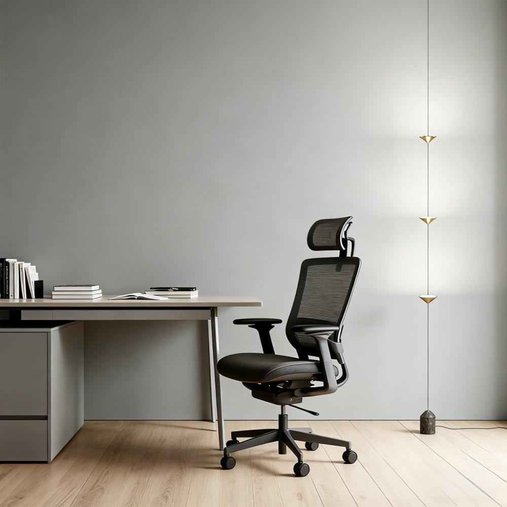 Sculpturale Hanglamp met Drie Conische Kappen Natuurstenen Voetstuk LED Warm Licht Modern Design Woonkamer | Sansoti