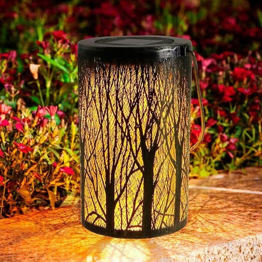 Solar Lantern Tree Pattern IP55 Waterproof Garden Hanging Standing Villa LED | Sansoti