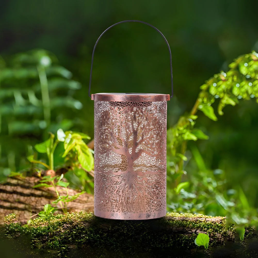 Solar Lantern Tree Pattern IP55 Waterproof Garden Hanging Standing Villa LED | Sansoti