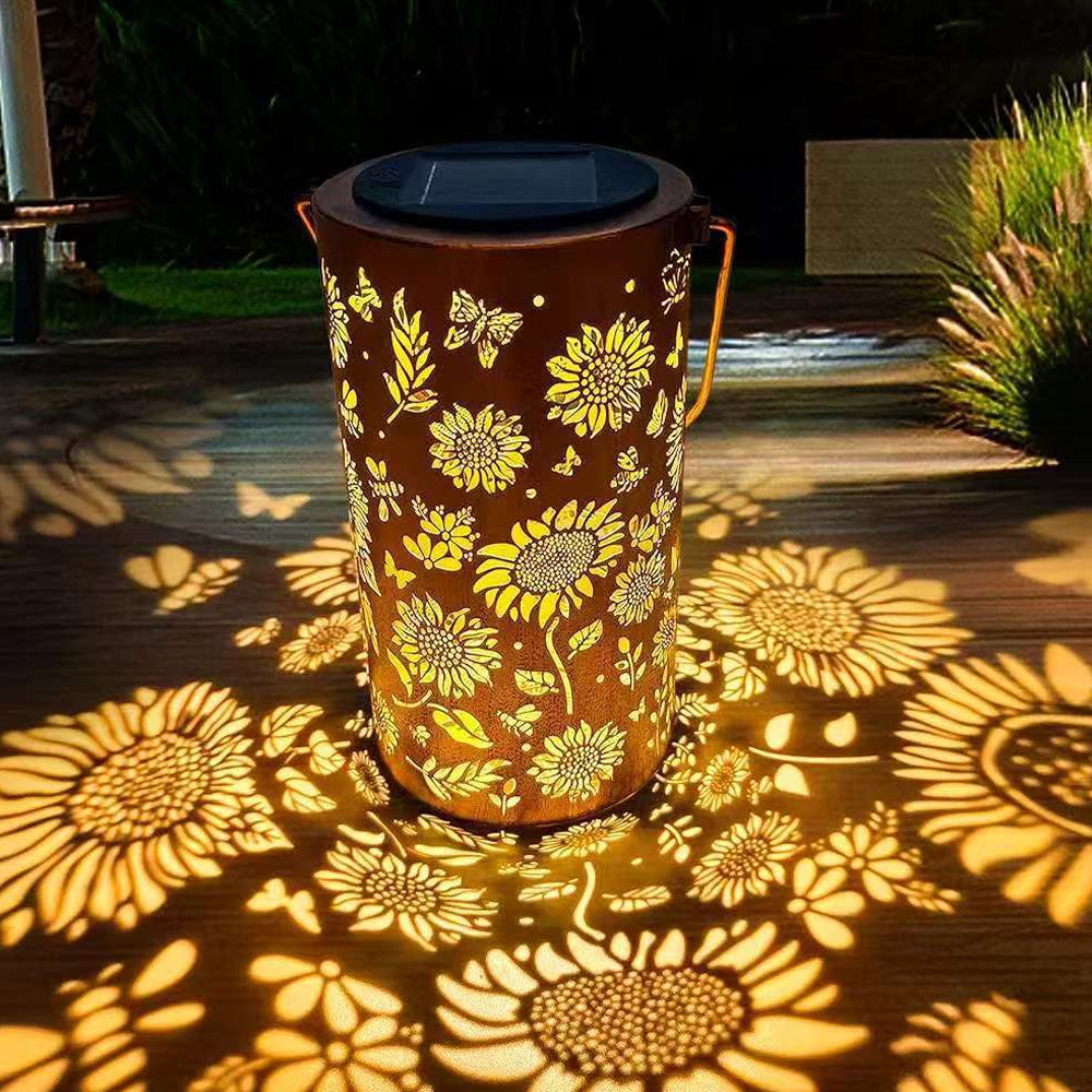 Solar Lantern Tree Pattern IP55 Waterproof Garden Hanging Standing Villa LED | Sansoti