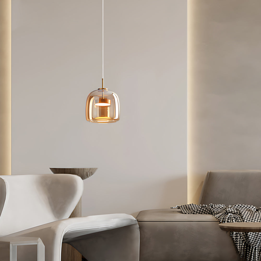 Hanglamp Gerookt Glas Koepel Vintage Minimalistisch LED Keuken Eetkamer Woonkamer Loft | Sansoti