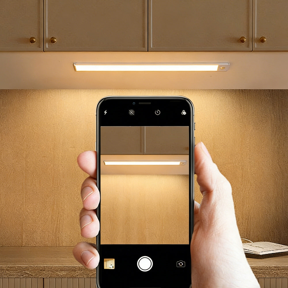Under Cabinet Wall Lamp Rechargeable Wireless LED Bedroom Hall Kitchen Cabinet Lighting Indoor | Sansoti