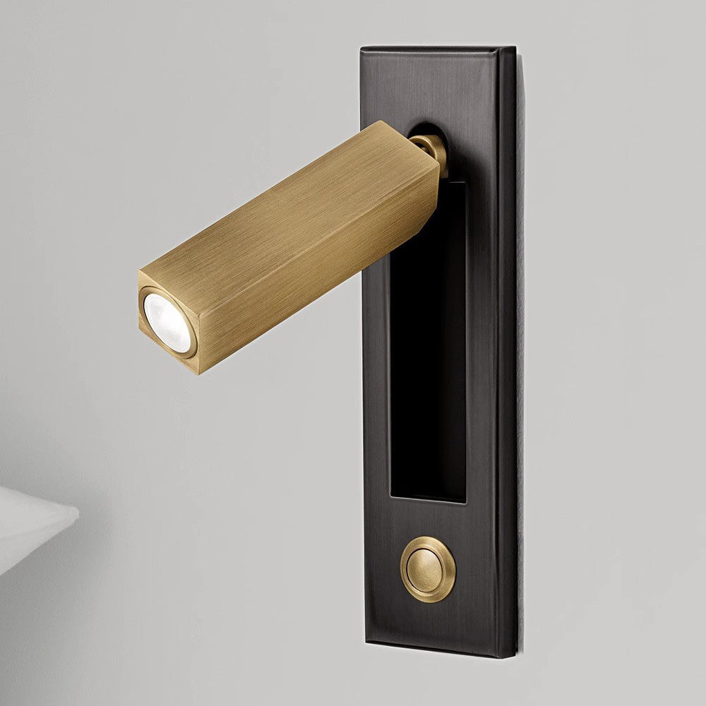Recessed Wall Lamp Minimalist Metal LED Bed Lamp Bedroom Hall Living Room | Sansoti
