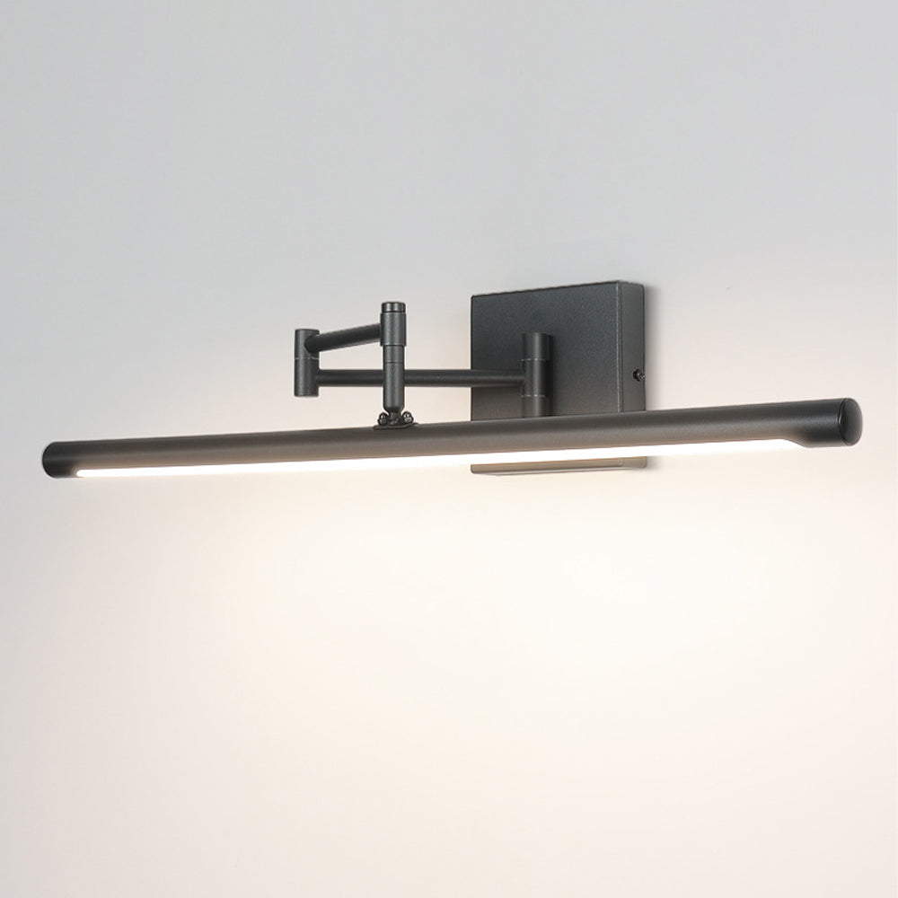 Badezimmerlampe Schwenkarm Matt Schwarz LED Badezimmer Spiegel Make-up Wandleuchte Eisen Acryl Modern Minimalistisch | Sansoti