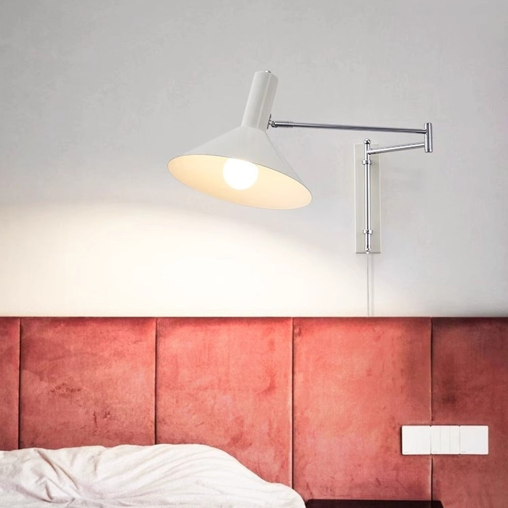 Wall Lamp Swiveling 360 Degrees Metal E27 Bed Lamp Living Room Bedroom Modern | Sansoti