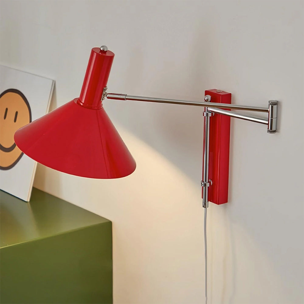 Wall Lamp Swiveling 360 Degrees Metal E27 Bed Lamp Living Room Bedroom Modern | Sansoti
