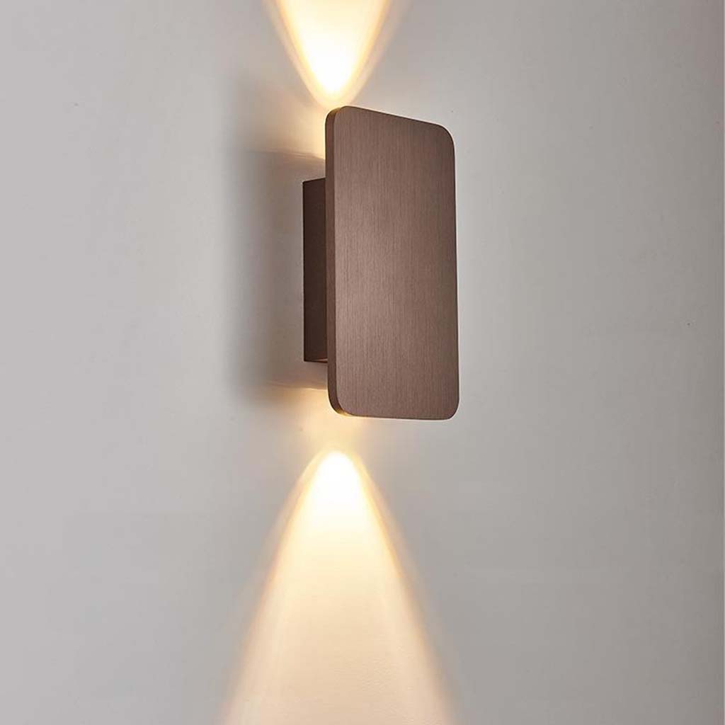 Modern Rectangular LED Wall Light Aluminum Minimalist Design 5 Colors Ambient Lighting Hallway Living Room | Sansoti