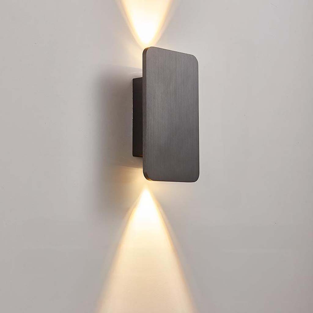 Modern Rectangular LED Wall Light Aluminum Minimalist Design 5 Colors Ambient Lighting Hallway Living Room | Sansoti
