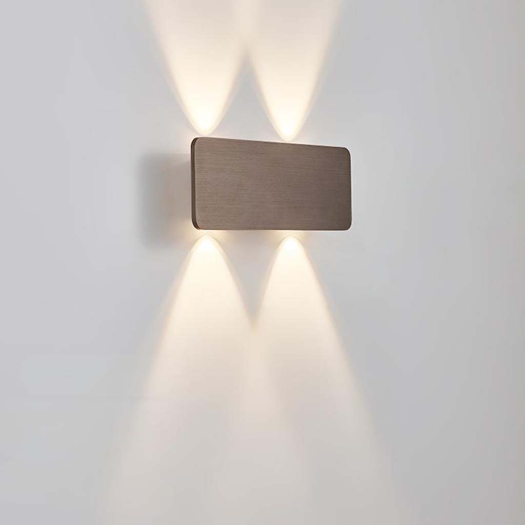 Modern Rectangular LED Wall Light Aluminum Minimalist Design 5 Colors Ambient Lighting Hallway Living Room | Sansoti