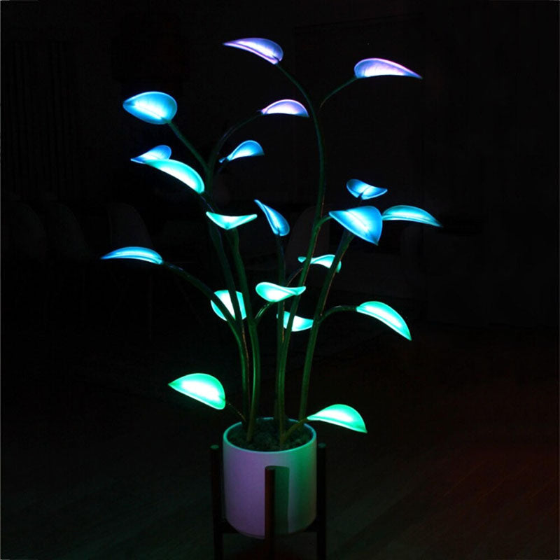 LED-Pflanzenlampe 40 cm mit Farbwechsel, USB-Stimmungslicht und Nachtbeleuchtung – Dekorative Beleuchtung für Wohnzimmer und Schreibtisch | Sansoti