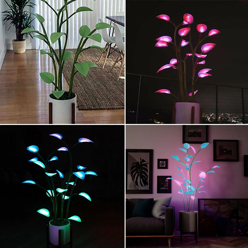 LED-Pflanzenlampe 40 cm mit Farbwechsel, USB-Stimmungslicht und Nachtbeleuchtung – Dekorative Beleuchtung für Wohnzimmer und Schreibtisch | Sansoti