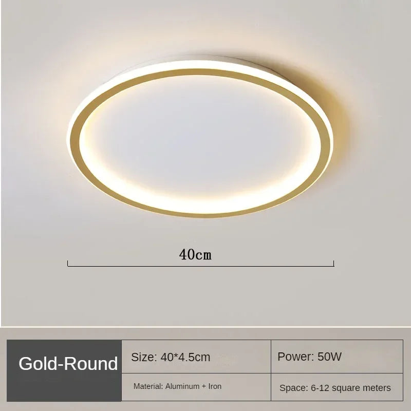 Dimmable LED Ceiling Lamp Round Warm White 3000K Aluminum Acrylic Living Room Dining Hall Modern Minimalist Design | Sansoti