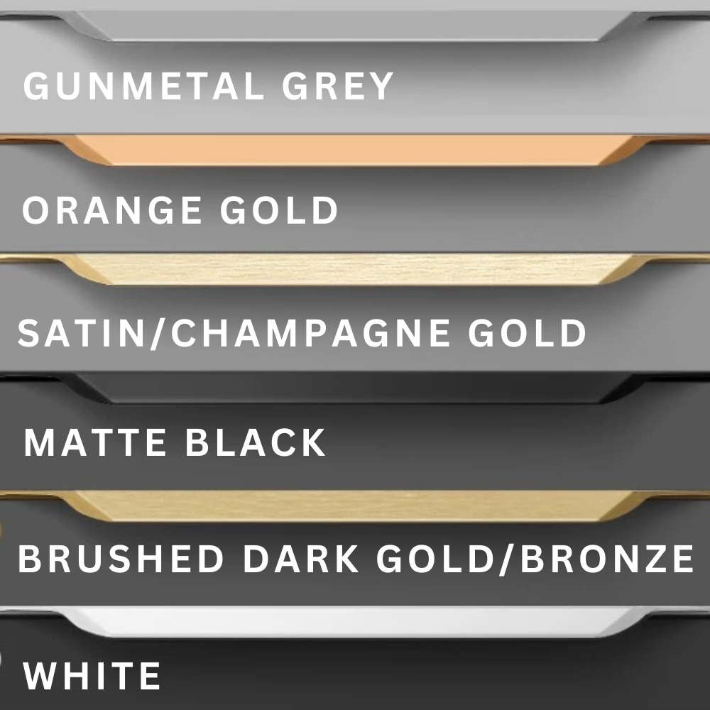 Handleless Kitchen Profile Handle Aluminum 30-250 cm Matte Black Gold Bronze | Sansoti