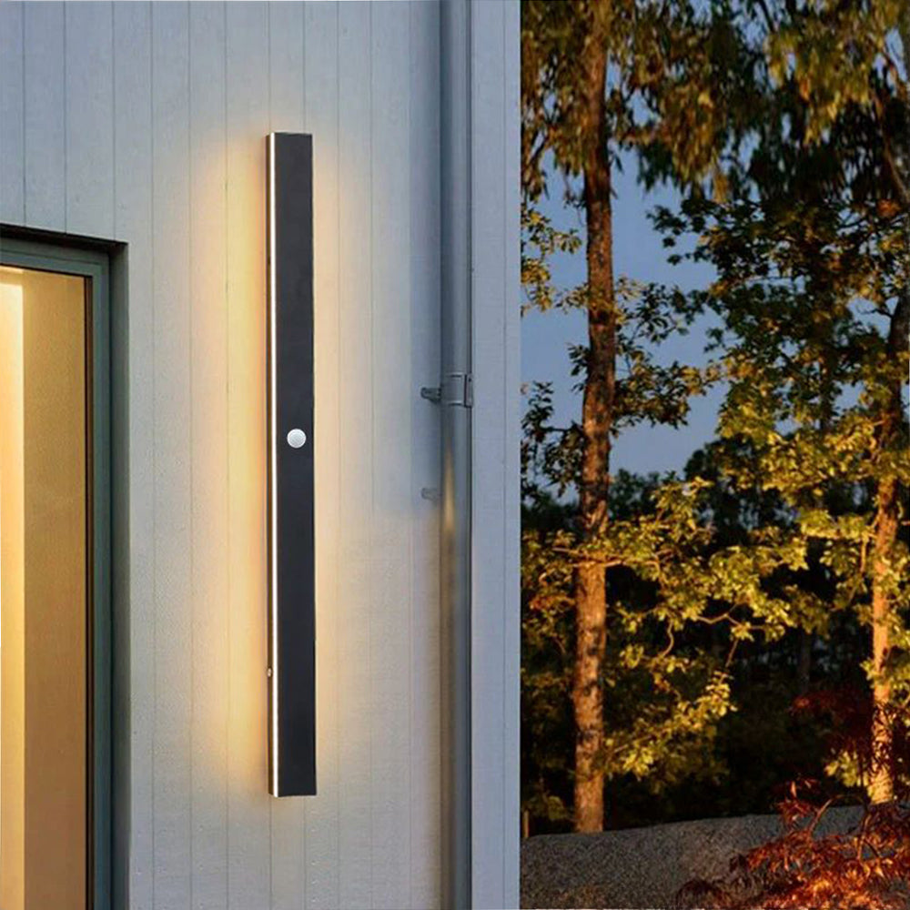 Lineaire Buitenwandlamp LED Zwart Metaal Acryl IP65 Waterdicht 30-200cm voor Tuin Terras Gang Veranda | Sansoti