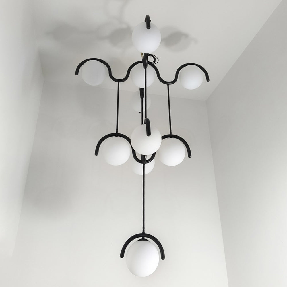 Moderner Kronleuchter mit Messing und Glas – Künstlerische Beleuchtung für Ess- und Wohnzimmer | Sansoti